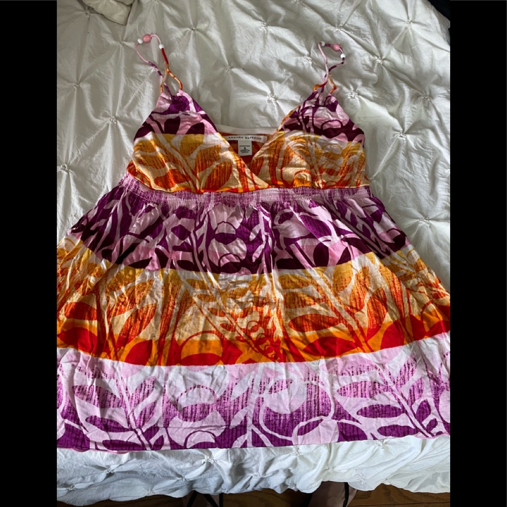Beautiful spaghetti strap print tank top